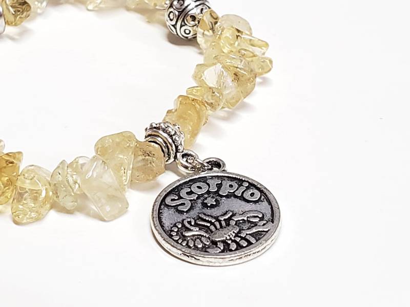 Skorpion Sternzeichen Armband - Geburtsstein November Citrin Schmuck von PiscesGems