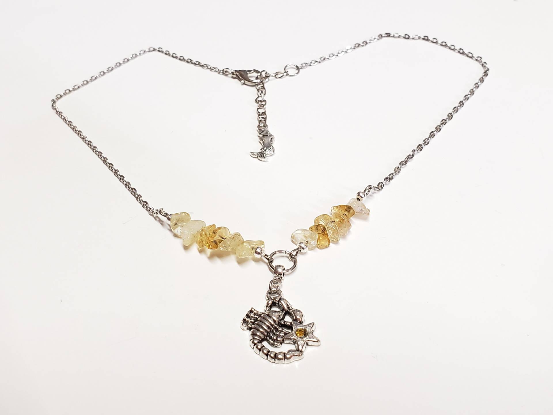 Skorpion Sternzeichen Halskette - November Geburtsstein Citrin Schmuck Geschenk von PiscesGems