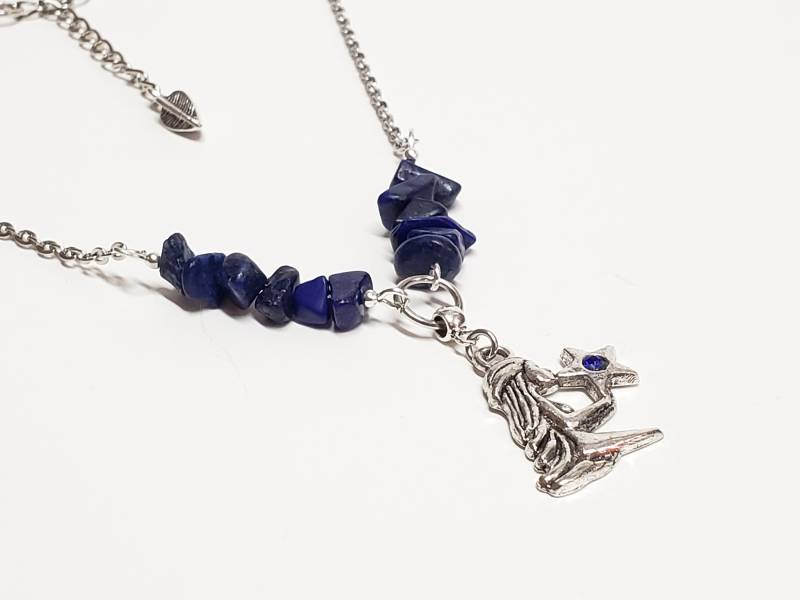 Virgo Sternzeichen Halskette - September Geburtsstein Lapis Schmuck Geschenke Geschenk von PiscesGems