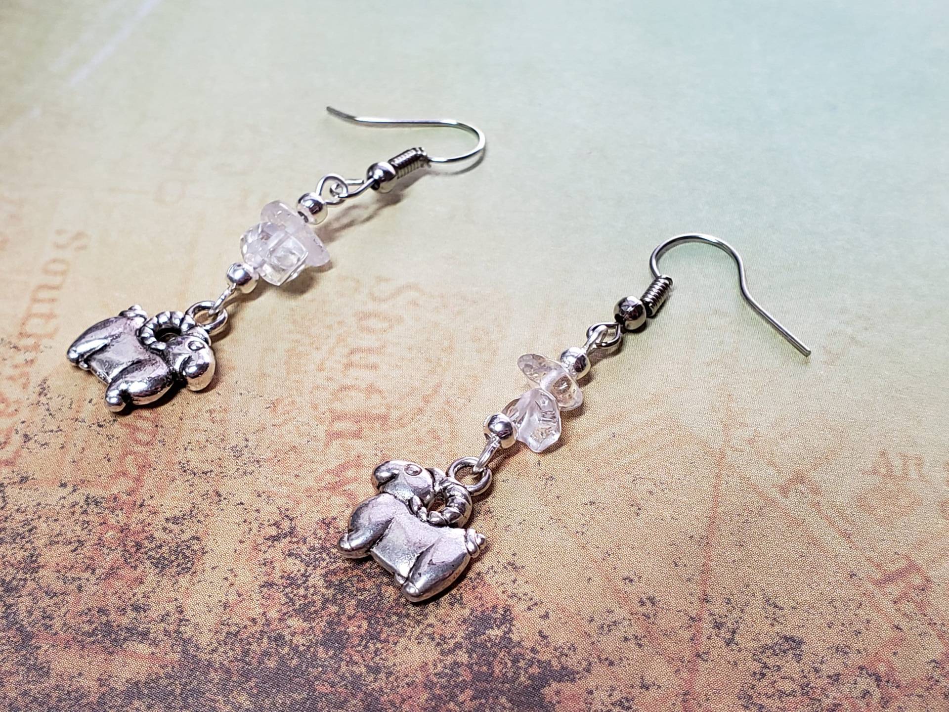 sternzeichen Ohrringe - April Geburtsstein Schmuck Astrologie Widder von PiscesGems