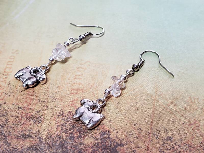 sternzeichen Ohrringe - April Geburtsstein Schmuck Astrologie Widder von PiscesGems