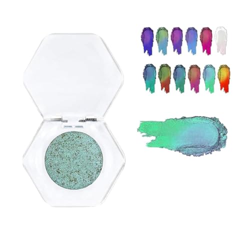 Adriana Nicole Cosmetics Lidschatten, ätherischer, einfarbiger Lidschatten, Lidschatten mit exquisitem Glitzer, doppelter Chrom-Lidschatten (08#) von Pisheng