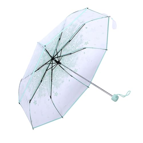 Kirschbl¨¹Ten-Regenschirm, Transparenter Kuppelf?rmiger Blasenschirm, Modischer Prinzessinnen-Regenschirm, Kirschbl¨¹Ten-transparenter Faltbarer Reiseschirm f¨¹r M?dchen und Frauen von Pissente