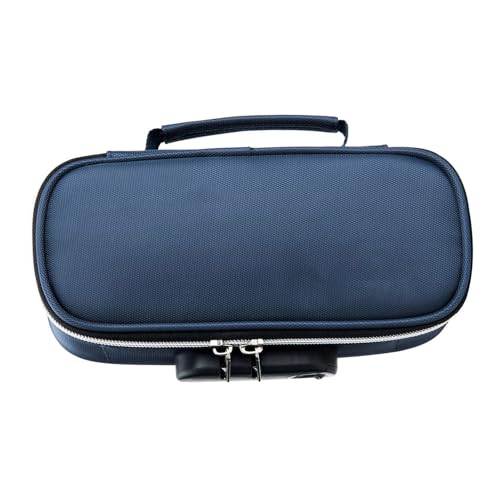 Pissente Sperren Stifte Gehäuse Geräumiger Speicher Secure Combination Lock Minimalist Canvas Design Tragbares Griff für das School College Office (Blue) von Pissente