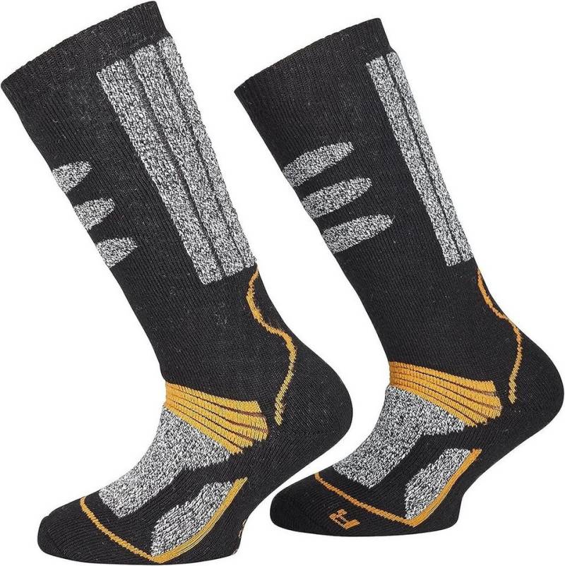 PistenSauser Sportsocken 3 Paar Thermo Kinder Skisocken, Ski Kniestrümpfe mit Antiloch-Garantie von PistenSauser