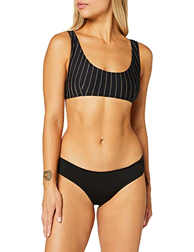 Pistol Panties Damen Saskia Bikini-Set, Mehrfarbig (Black and Gold Stripe 037), C (Herstellergröße: UK 12) von Pistol Panties