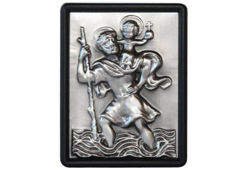 PistolaPeppers Amulett Sankt Christophorus St. Christopherus Schutzpatron Plakette 7 cm von PistolaPeppers