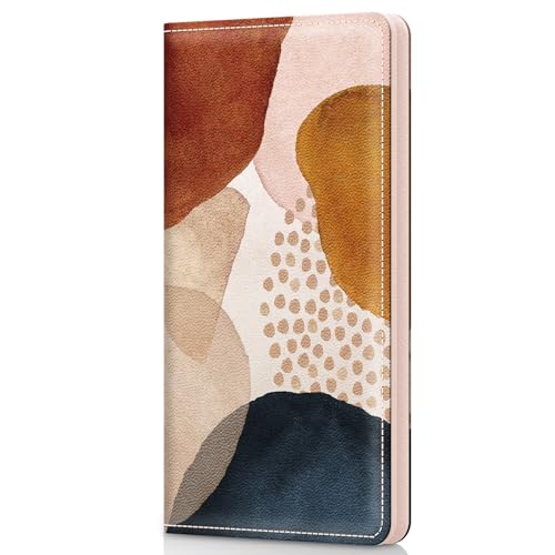 Pisypox Scheckbuchhülle für persönliches Scheckbuch, gemusterte PU-Leder-Scheckbuchhülle für Damen und Herren, mit Stifthalter und integrierter transparenter Kunststoff-Trennwand für doppelte Schecks von Pisypox