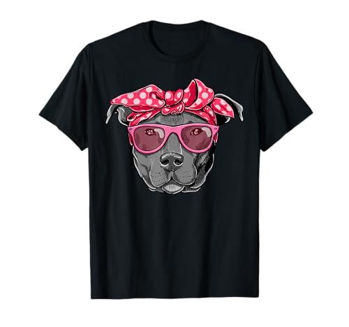 Lustiges Pitbull T-Shirt Mama Mutter Frau Cool Retro Hund T-Shirt von Pit Bull Geschenk Shirt