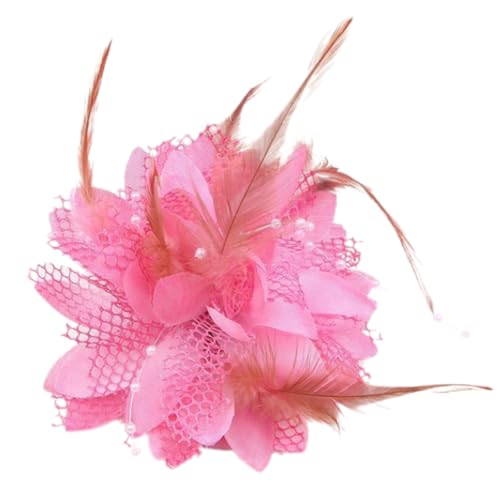Auffälliges Blumen-Haar-Accessoire mit gefiederten Details, Cosplay-Haarteil, Haarspange für Tanzpartys und Cosplay von Pitadue