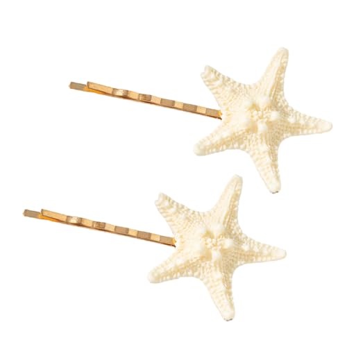 Haarspange mit Sternmuster, Haarschmuck, Harz, Haarnadel, Haarschmuck mit sicherer Metallbasis für Frauen, Stern-Haarspange, 1 Paar von Pitadue