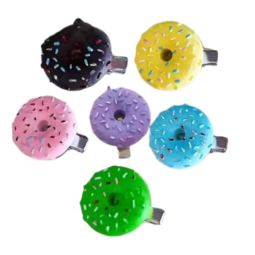 Haarspangen mit verspieltem Bäckerei-Design, rutschfester Griff, bequem zu tragen, für Kinder und Erwachsene, modisches Haar-Accessoire, freundlich, Kinder-Haar-Accessoires, 6 Stück von Pitadue