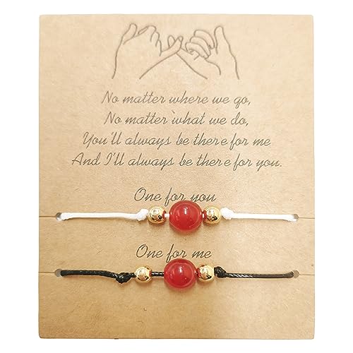 Pitadue 2 Stück/Set Karneol-Kristall-Paar-Armbänder, roter Karneol, handgefertigte Armbänder für Damen, Herren und Mädchen, Achat und Stretch, Achat und Stretch Pitadue 2 Stück/Set Karneol-Kristall-Paar-Armbänder, roter Karneol, handgefertigte Armbänder für Damen, Herren und Mädchen, Achat und Stretch, Achat und Stretch von Pitadue