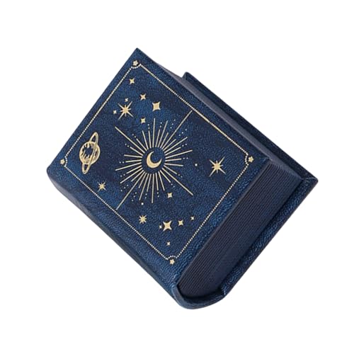 Pitadue Benutzerfreundliche PU Lederringe Box Raffinierte Buchstile Schmuck Case Organisatoren Für Eheringe Und Ansichten Magnetverschluss Ringhalter von Pitadue