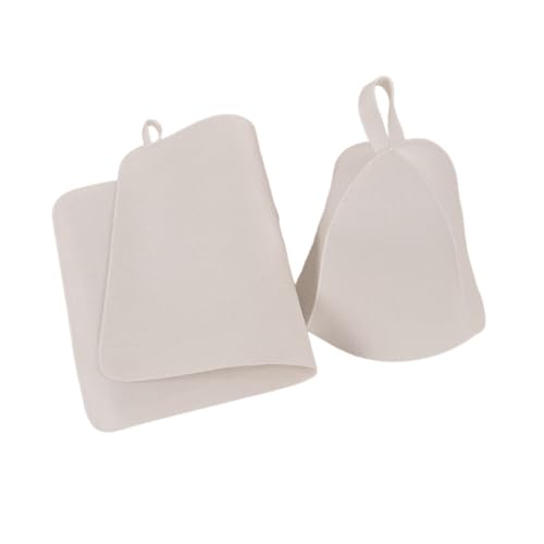 Pitadue Sauna-Set aus Wollfilz, russischer Hut, atmungsaktiv, für Damen und Herren, Badzubehör von Pitadue