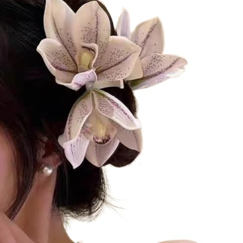 Schöne künstliche Orchideen-Blumenkralle für Frauen, verschönert sich mit lebensechten Blumendesigns für Musikfestivals von Pitadue