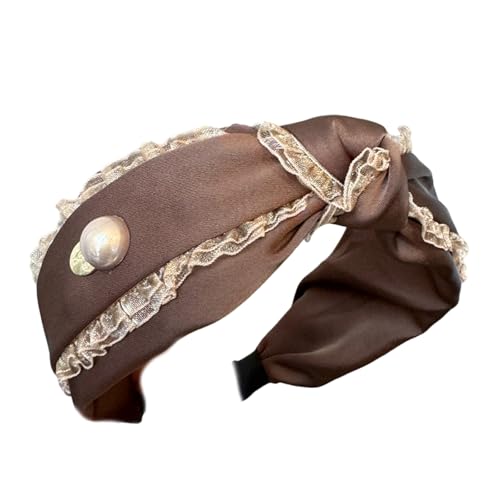 Stilvoller Spitzen-Haarreif, auffälliger Kopfschmuck, Kopfbedeckung für Make-up, Freizeitkleidung von Pitadue