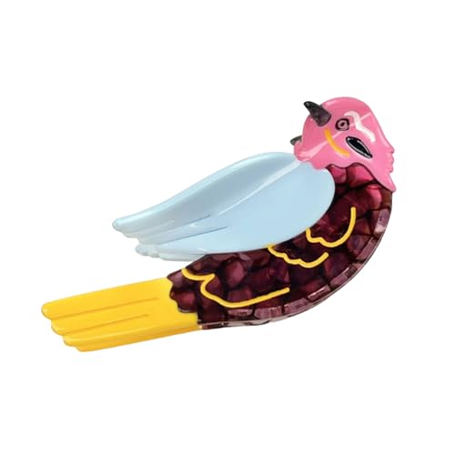 Übergroße Haarspange mit Cartoon-Vogel-Designs, Acetat, sicherer Halt für Hochsteckfrisuren, Freizeitkleidung, Haar-Accessoires, große Haarspange für langes Haar von Pitadue