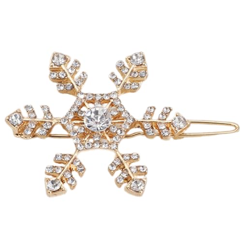Zarte Kristall-Schneeflocken-Haarspange, elegante Damen-Haarspange, geeignet für den Alltag oder besondere Anlässe, 2 Stück von Pitadue