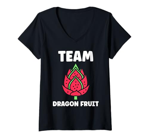 Damen Pitaya Funny Cute Minimalist Simple Team Dragon Fruit T-Shirt mit V-Ausschnitt Damen Pitaya Funny Cute Minimalist Simple Team Dragon Fruit T-Shirt mit V-Ausschnitt von Pitaya Funny Cute Dragon Fruit Humor