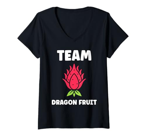 Damen Pitaya Funny Cute Minimalist Simple Team Dragon Fruit T-Shirt mit V-Ausschnitt Damen Pitaya Funny Cute Minimalist Simple Team Dragon Fruit T-Shirt mit V-Ausschnitt von Pitaya Funny Cute Dragon Fruit Humor