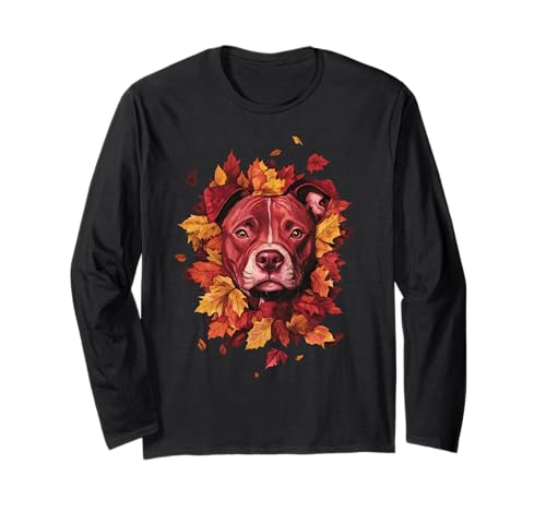Pitbull Herbstlaub Herbst Hund Pitbull Mama Langarmshirt Pitbull Herbstlaub Herbst Hund Pitbull Mama Langarmshirt von Pitbull Autumn Leaves - Fall Gifts