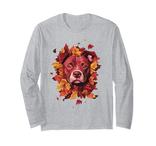 Pitbull Herbstlaub Herbst Hund Pitbull Mama Langarmshirt Pitbull Herbstlaub Herbst Hund Pitbull Mama Langarmshirt von Pitbull Autumn Leaves - Fall Gifts