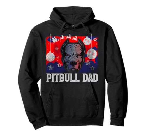 Pitbull Dad Weihnachts-Hundebesitzer für Herren Pullover Hoodie von Pitbull Dog Christmas Outfit