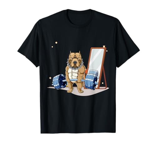 Pitbull Dog Gewichtheben Lustiges Kreuzheben Männer Fitness Gym T-Shirt von Pitbull Dog Weightlifting Fitness Gym