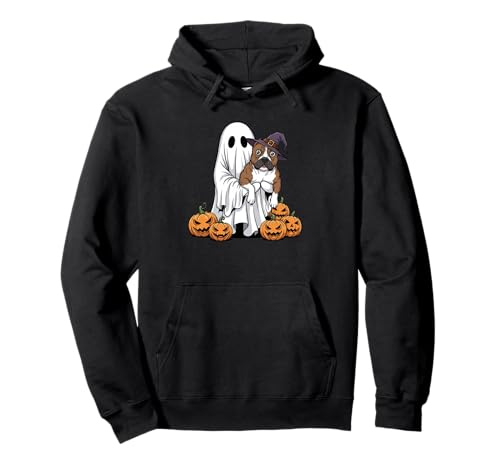 Lustiger Geist Pitbull Kürbis Halloween Kinder Herren Damen Pullover Hoodie von Pitbull Lovers Cute Halloween Outfits for Boy Girl