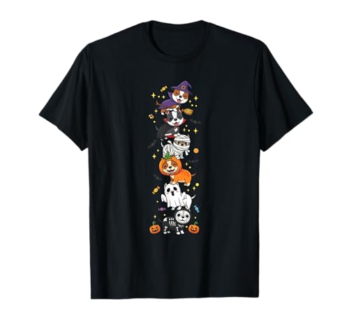 Lustiger Pitbull-Hexen-Vampir-Geist, Halloween, Kinder, Herren und Damen T-Shirt von Pitbull Lovers Halloween Skeleton Mummy Outfits