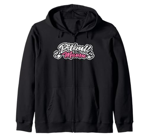 Pitbull Mama Vintage Pit Bull Terrier Haustier Liebhaber Hund Mama Kapuzenjacke von Pitbull Mama Vintage Pit Bull Pet Dog Mom Gifts