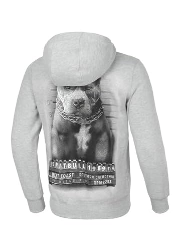 Herren Kapuzenpullover Hoody Hoodie Männer Kapuze Pit Bull West Coast Pitbul Mugshot L von Pitbull