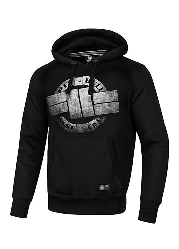 Herren Kapuzenpullover Hoody Hoodie Männer Kapuze Pit Bull West Coast Pitbul Steel Logo L von Pitbull