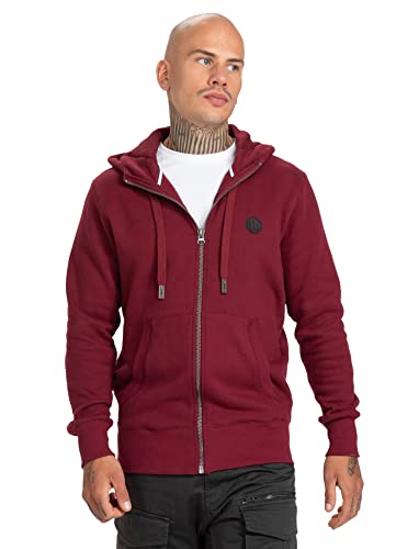 Pit Bull West Coast Hoodie mit Reißverschluss Small Logo 21 Rotwein L von Pitbull