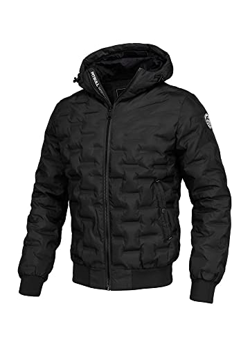 Pit Bull West Coast Oficjalny Sklep - Quilted Hooded Jacket Carver Black - 3XL von Pitbull