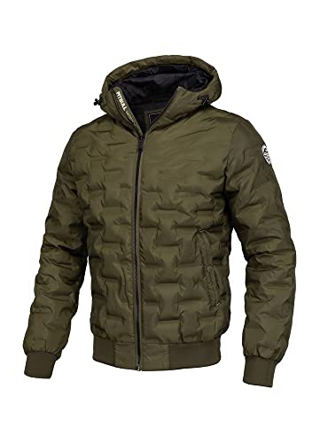 Pit Bull West Coast Oficjalny Sklep - Quilted Hooded Jacket Carver Olive - 3XL von PITBULL