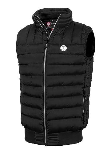 PITBULL - Herren Weste Granger, Weste Herren mit Reißverschluss, Ärmellose, Klassischer Sportlicher Schnit, Zwei Seitentaschen, Warme und Bequeme, Outdoor Schwarz XXL von PITBULL