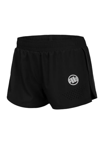 PITBULL Damen Sportshorts Trainingsshorts, schnell trocknend, uneingeschränkte Bewegungsfreiheit 2in1 Frauen Fitnesshose Pit Bull West Coast Performance Pro Plus Gym Shorts Small Logo M von PITBULL
