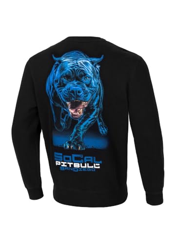 PITBULL Herren Crewneck Sweatshirt mit Print Männer Pullover mit Aufdruck In Blue Herren-Sweatshirt Bedruckter Sportliches Pullover XL von PITBULL