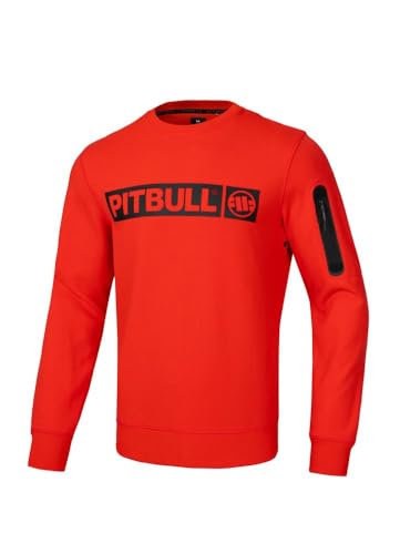 PITBULL - Sweatshirt Herren Beyer Crewneck, Longsleeve aus Baumwolle und Polyester, Pullover mit Rundhalsausschnitt, Hochwertig und Bequem, Sportlicher Stil - S von PITBULL