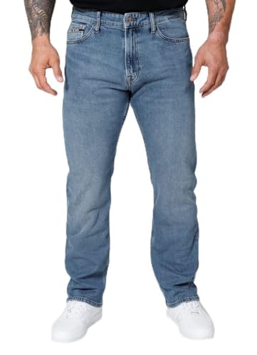 Pitbull Herren Jeanshosen Regular Fit Jeans Classic Wash Straight Cut Highlander Jeanshose für Männer Basic Hose Hellblau 31/32 von PITBULL