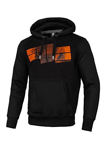 Pitbull Herren Kapuzenpullover Hoodie Pit Bull West Coast Baumwolle Orange Logo L von Pitbull