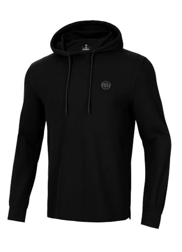 PITBULL Herren Kapuzenpullover Männer Dünne Hoody Pit Bull West Coast Pique Rockey Longsleeve dünnes Sportliches Sweatshirt Schnell Trocknendes Hoodie Coolmax L von PITBULL