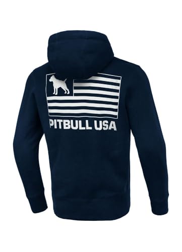 Pitbull Herren Kapuzenpullover mit Reißverschluss Hoodie Zip Baumwolle Pit Bull West Coast Terry USA L von Pitbull