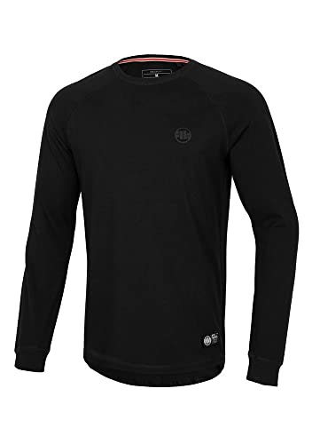 PITBULL Herren Langarmshirt Pit Bull West Coast Spandex Mercado Small Logo Langarm Longsleeve Dünn Pullover Schwarz L von PITBULL