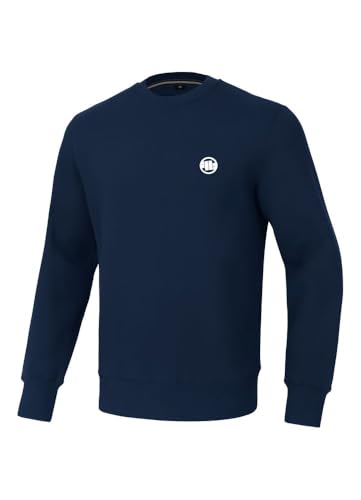 Pitbull - Herren Pullover Small Logo, Crewneck Sweatshirt Herren, Männer Pullover, Komfortabel Baumwoll-Sweatshirts für Herren, Herren Blouson - XL von Pitbull