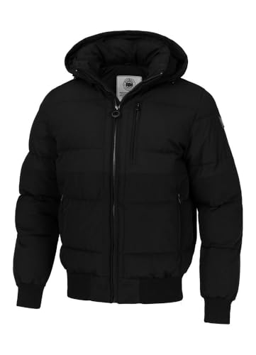 PITBULL Herren Stepp-Winterjacke mit Abnehmbarer Kapuze Männliche Winter Jacke mit Kapuze Patton Rip-Stop Gewebe Winterjacke XL von PITBULL