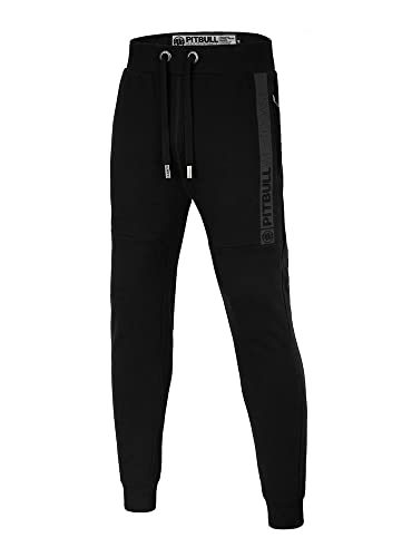 PITBULL - Jogginghose Herren Lang New Hilltop, Trainingshose Herren, Normaler Schnitt, Sporthose Herren Lang Zwei Seitentaschen, Freizeithose Herren, Sweathose, Baumwolle von PITBULL
