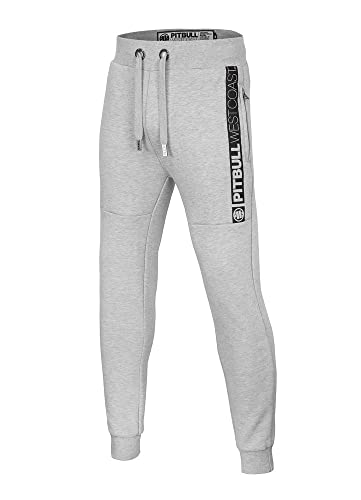 PITBULL - Jogginghose Herren Lang New Hilltop, Trainingshose Herren, Normaler Schnitt, Sporthose Herren Lang Zwei Seitentaschen, Freizeithose Herren, Sweathose, Baumwolle von PITBULL
